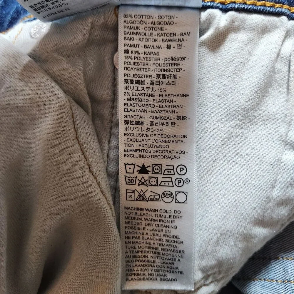 Levi's 506 Jeans Mens 36(35)x30 Straight Leg Blue Denim Medium Wash Stretch